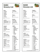 DASH Grocery List