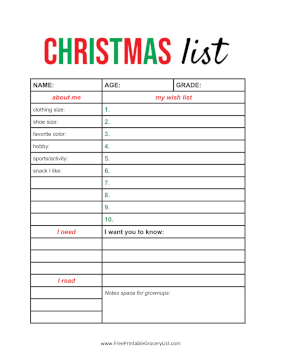 Christmas List Charity
