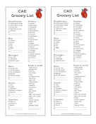 CAD Diet Grocery List