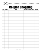 Coupon Shopping List