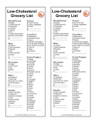 Grocery List For High Cholesterol