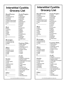 Interstitial Cystitis Grocery List