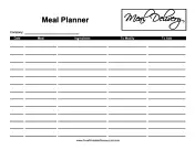 Meal Delivery Kit Meal Planner