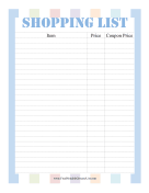 Shopping List with Coupons