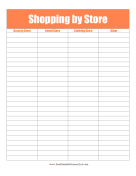 Shopping by Store List
