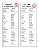 Soy Free Grocery List