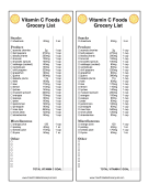 Vitamin C Grocery List