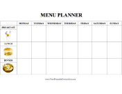 Illustrated Weekly Menu Planner