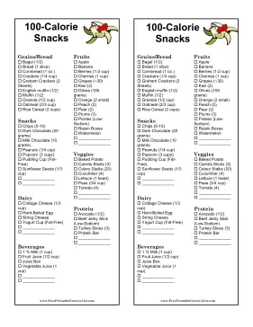 100-Calorie Snack List