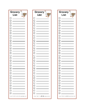 3 Blank Grocery Lists Silly Goose