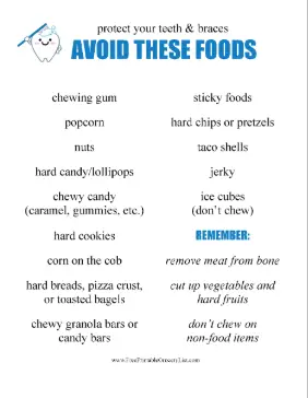 Avoid With Braces Orthodontist List