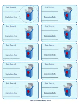 Baking Soda Expiration Labels