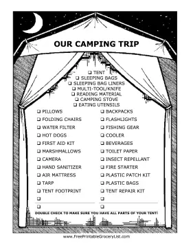 Camping Packing List