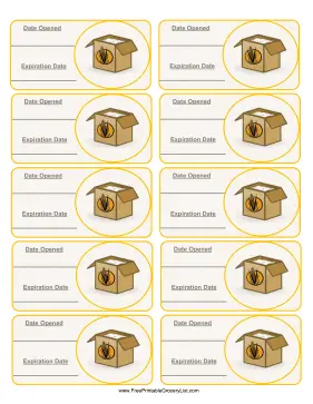 Cornstarch Expiration Labels