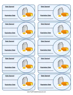 Dairy Expiration Labels