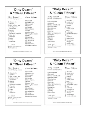 Dirty Dozen Organic Produce List