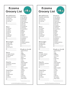 Eczema Grocery List