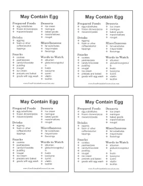 Egg Avoid List