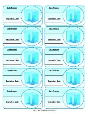 Frozen Food Expiration Labels