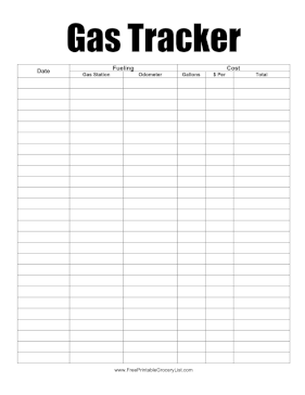 Gas Station Fuel Cost Tracker