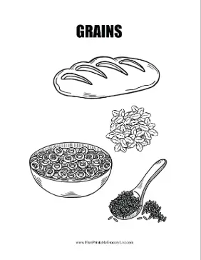 Grains Coloring Sheet