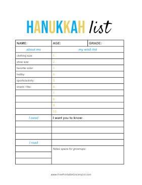 Hanukkah List Charity