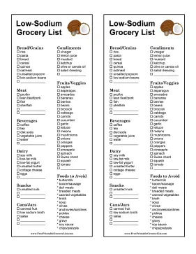 high sodium foods chart