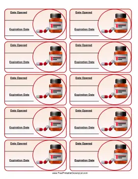 Medicine Expiration Labels