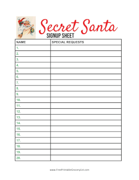 Secret Santa Signup