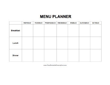 Weekly Menu Planner