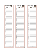 3 Blank Grocery Lists Medicine Bottle