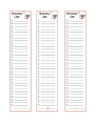 3 Blank Grocery Lists Silly Goose