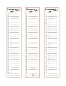 3 Blank Shopping Lists Yarn