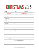 Christmas List Charity