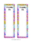 Shopping List Unlined Bright Dots